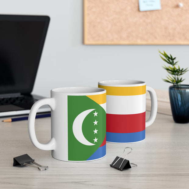 Coffee cup with Flag of Comoros