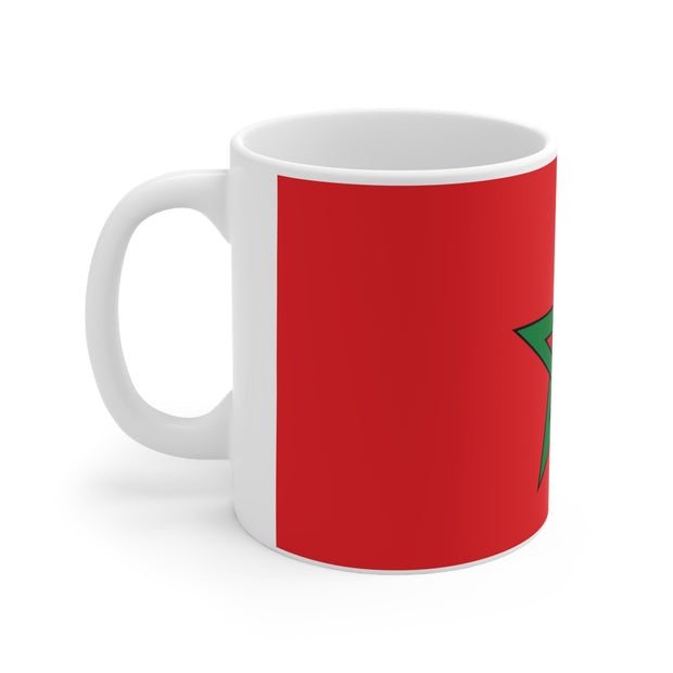 Coffee cup 11oz with Flag of Morocco