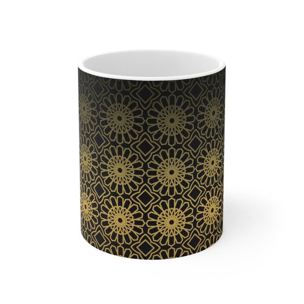 Ceramic Coffee Cup with Islamic Geometric pattern.