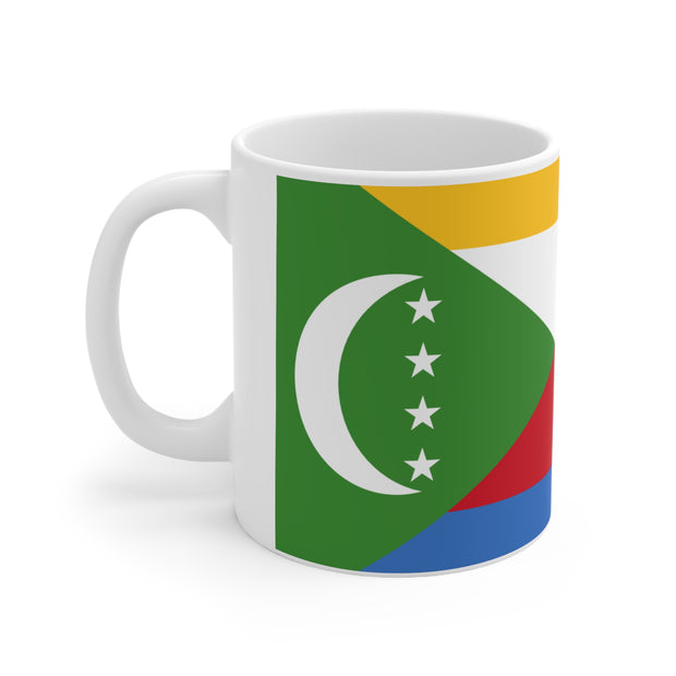 Coffee cup with Flag of Comoros