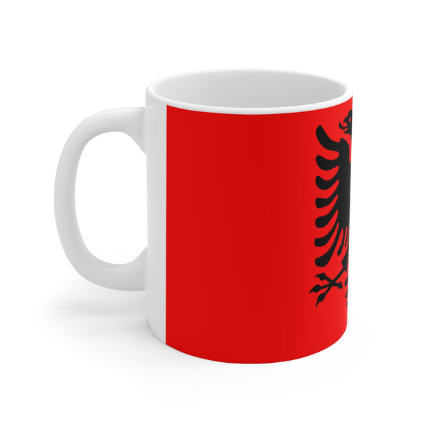Sublimation Cup with Image of Albanian Flag