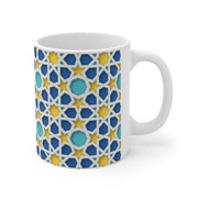 Sublimation coffee cup with colorful Islamic Geometric patterns