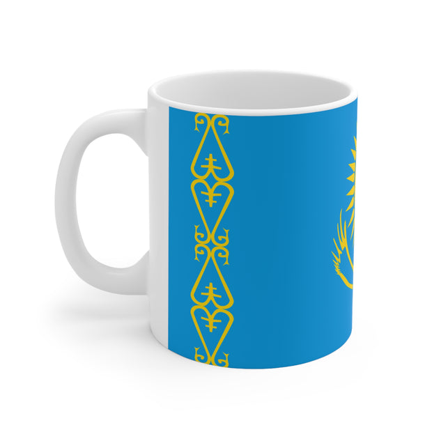 Sublimation coffee mug with Flag of Kazakhstan