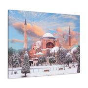 Masjid Stretched Canvas Hagia Sophia in winter