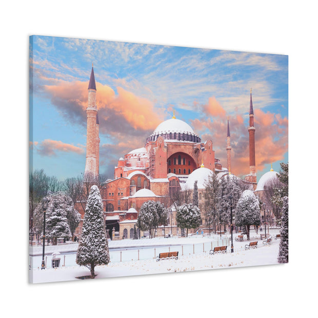 Masjid Stretched Canvas Hagia Sophia in winter