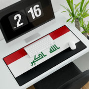 Large desk mat with Iraq flag
