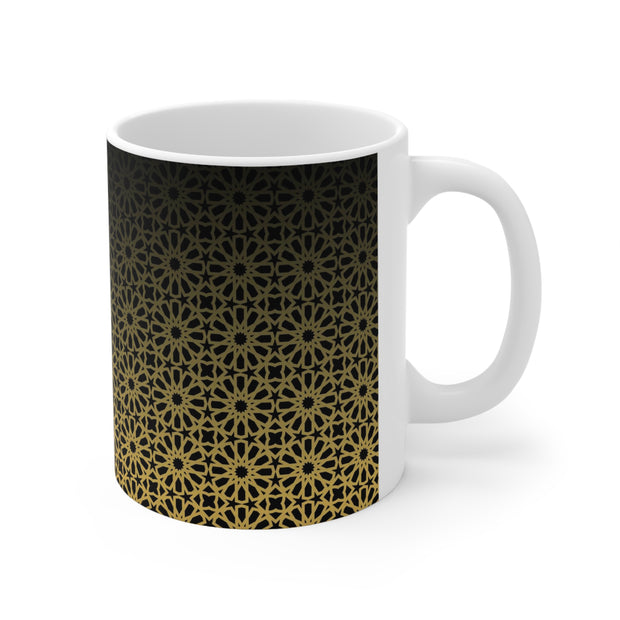 Ceramic Coffee Cups, 11oz, Islamic geometric patterns