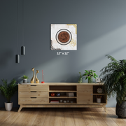 Stretched Canvas with Islamic Calligraphy of Shahada - Rustic Design