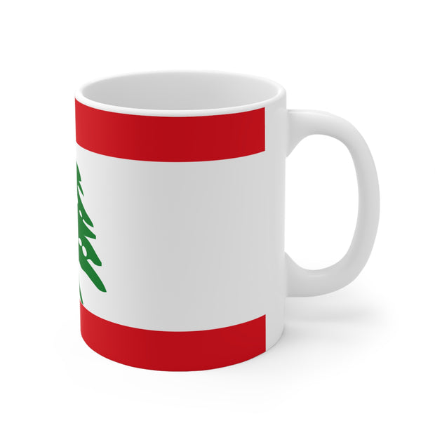 Ceramic Coffee Cup with Flag of Lebanon