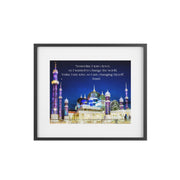 Beautiful Crystal Mosque Malaysia with Wise quote of Rumi