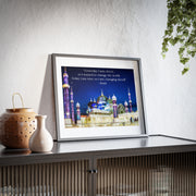 Beautiful Crystal Mosque Malaysia with Wise quote of Rumi