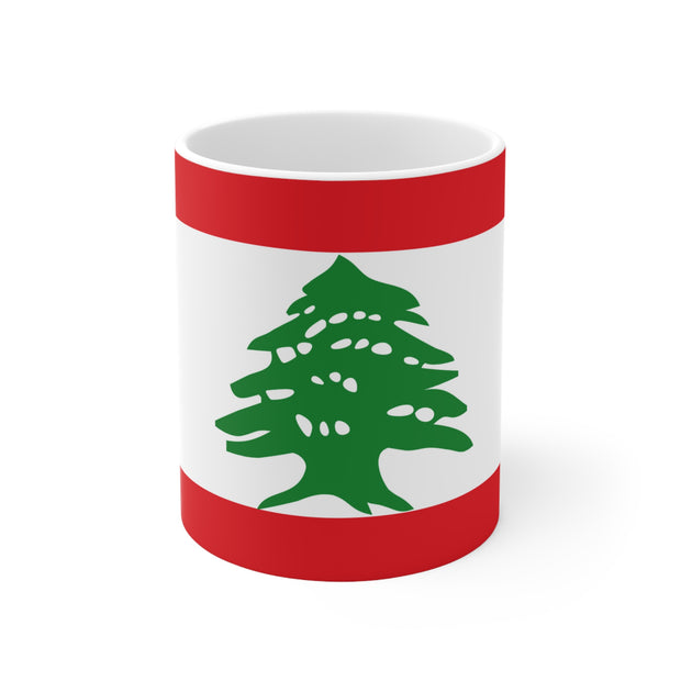 Ceramic Coffee Cup with Flag of Lebanon