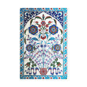 Ottoman textile Red, Aqua, Blue Floral designed Stretched Canvas