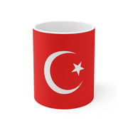 Ceramic Coffee Cups with Turkish National Flag Graphic print