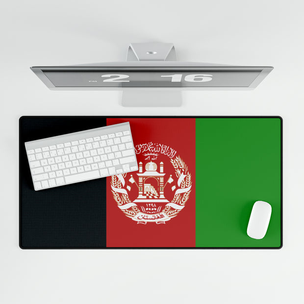 Large desk mat with Flag of Afghanistan