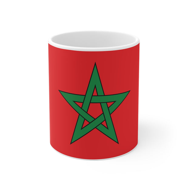 Coffee cup 11oz with Flag of Morocco