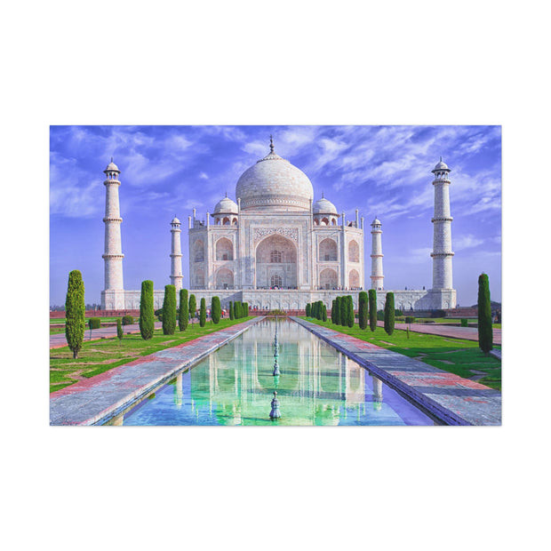 Masjid  Stretched Canvas Taj Mahal at morning light with reflection in water