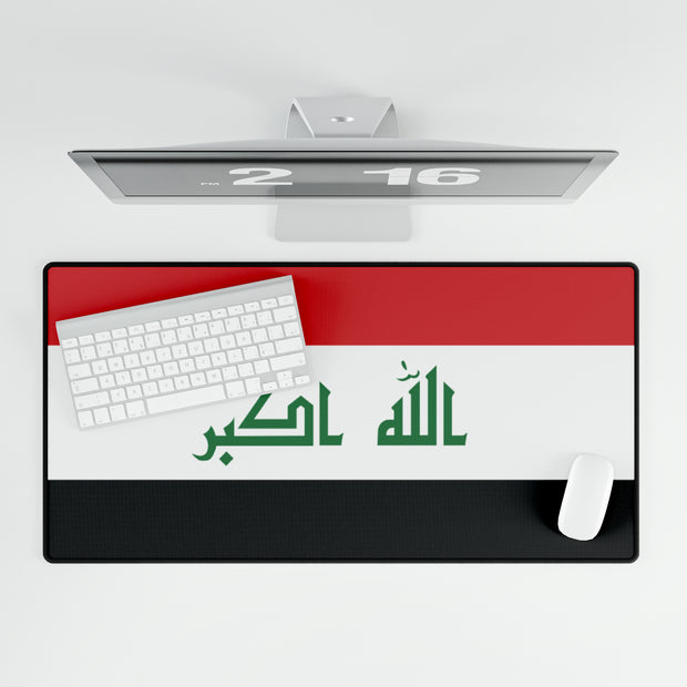 Large desk mat with Iraq flag