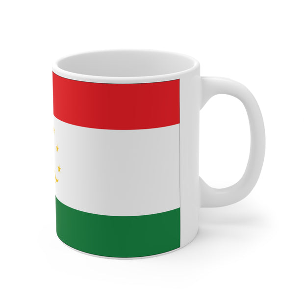 Ceramic Coffee Cups with Flag of Tajikistan