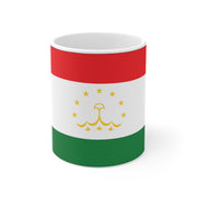 Ceramic Coffee Cups with Flag of Tajikistan