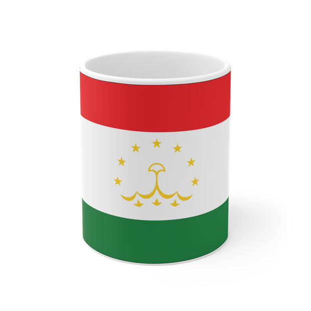 Ceramic Coffee Cups with Flag of Tajikistan