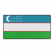 Uzbekistan flag desk mat, large mouse pad