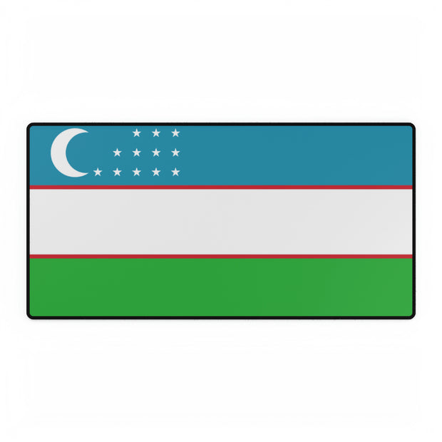 Uzbekistan flag desk mat, large mouse pad