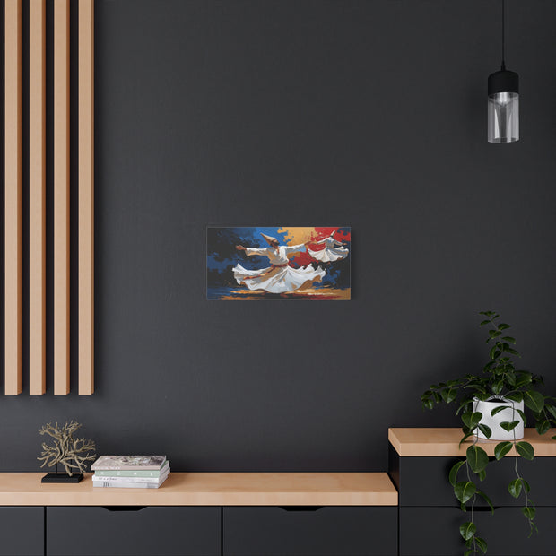 Artistic Canvas Print, Whirling Dervishes Artwork, Spiritual Home Decor, Ethereal Wall Art, Unique Gift for Art Lovers