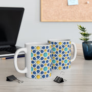 Sublimation coffee cup with colorful Islamic Geometric patterns