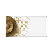Large desk mat with amazing Golden Islamic Geometric Pattern