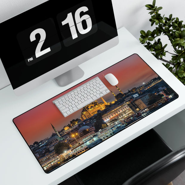 Large desk mat with amazing image of The Suleymaniye Cami, Turkiye