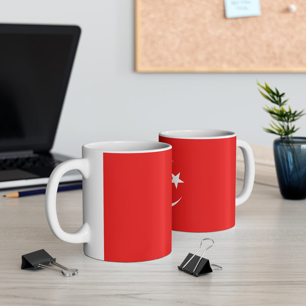 Ceramic Coffee Cups with Turkish National Flag Graphic print