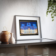 Sheikh Zayed Grand Mosque with Quranic verse framed poster