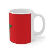 Coffee cup 11oz with Flag of Morocco