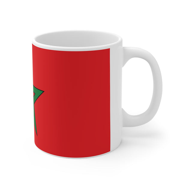 Coffee cup 11oz with Flag of Morocco