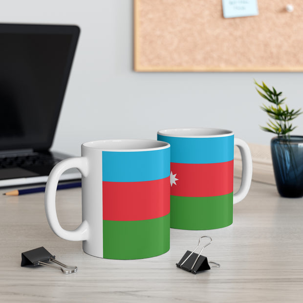 Ceramic Coffee Cups with the Flag of Azerbaijan