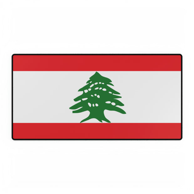 Large desk mat with Lebanon flag