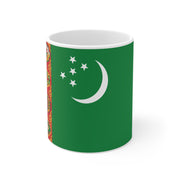 Ceramic Coffee Cup with Flag of Turkmenistan