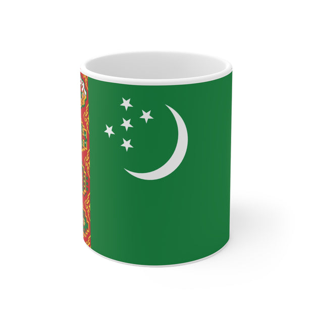 Ceramic Coffee Cup with Flag of Turkmenistan