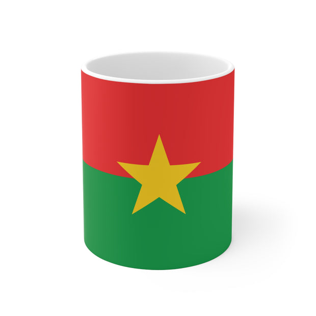 Sublimation coffee cup with Flag of Burkina Faso