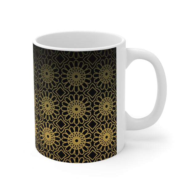 Ceramic Coffee Cup with Islamic Geometric pattern.