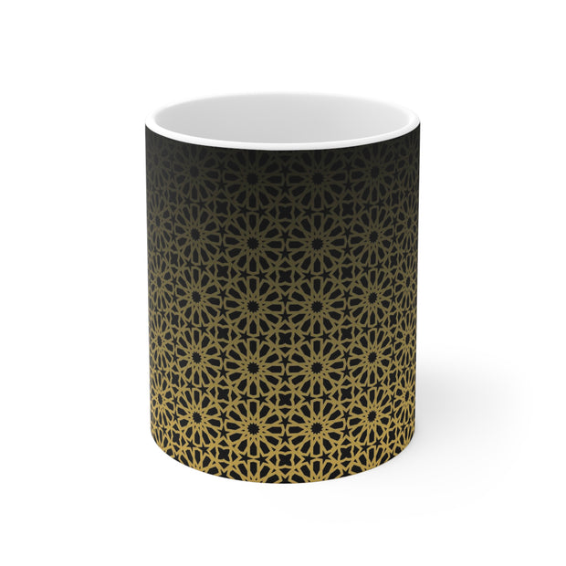 Ceramic Coffee Cups, 11oz, Islamic geometric patterns