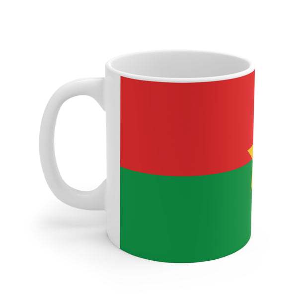 Sublimation coffee cup with Flag of Burkina Faso