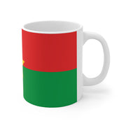 Sublimation coffee cup with Flag of Burkina Faso