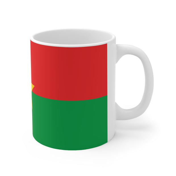 Sublimation coffee cup with Flag of Burkina Faso
