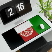Large desk mat with Flag of Afghanistan