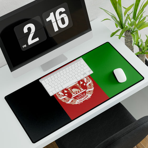 Large desk mat with Flag of Afghanistan