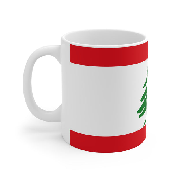 Ceramic Coffee Cup with Flag of Lebanon