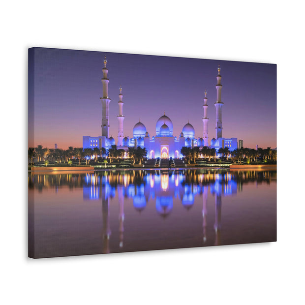 Masjid Stretched Canvas Grand Mosque at twilight in Abu Dhabi, UAE