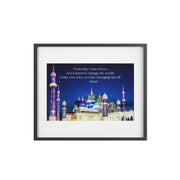 Beautiful Crystal Mosque Malaysia with Wise quote of Rumi